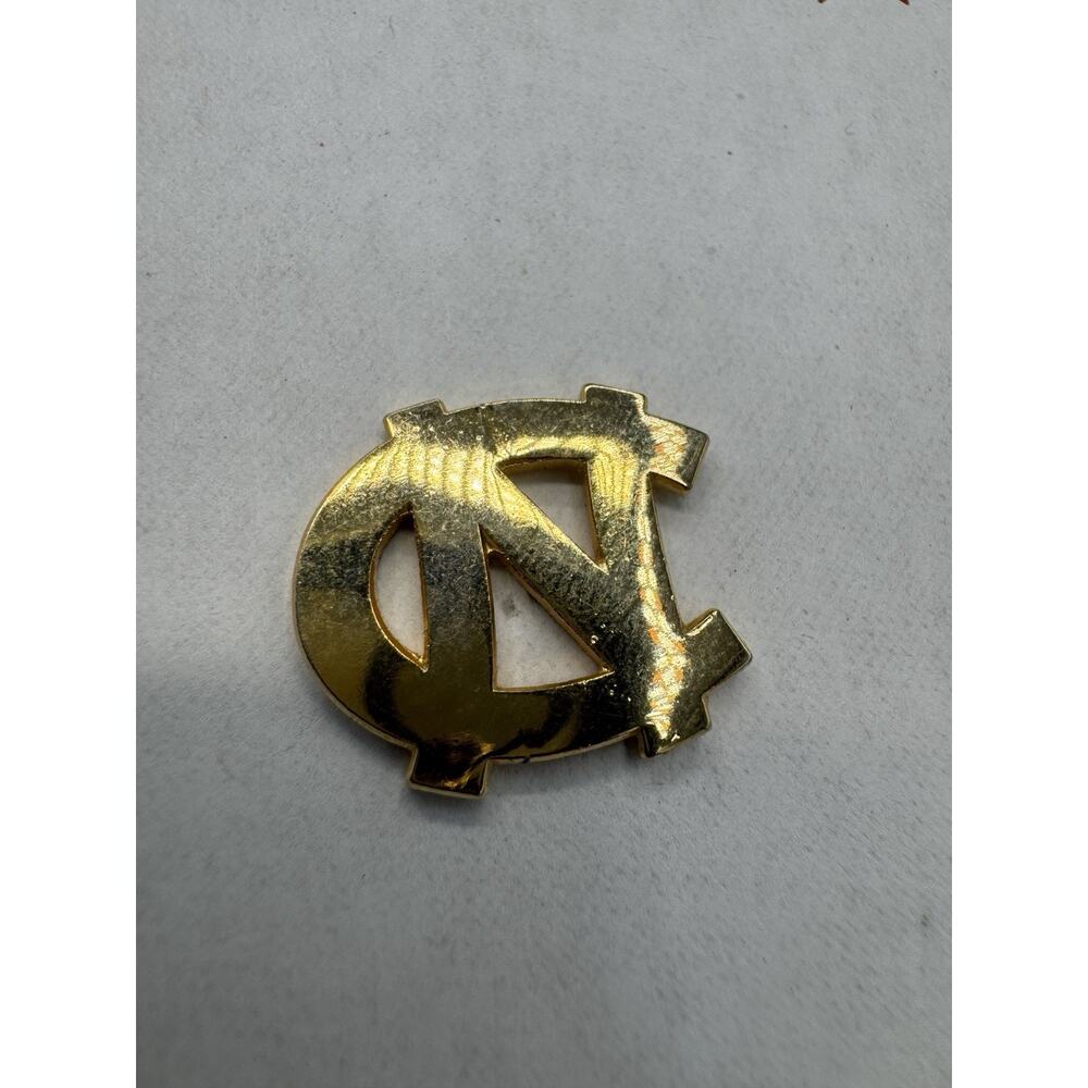 Vintage Gold Colored NC Letters Lapel Pin